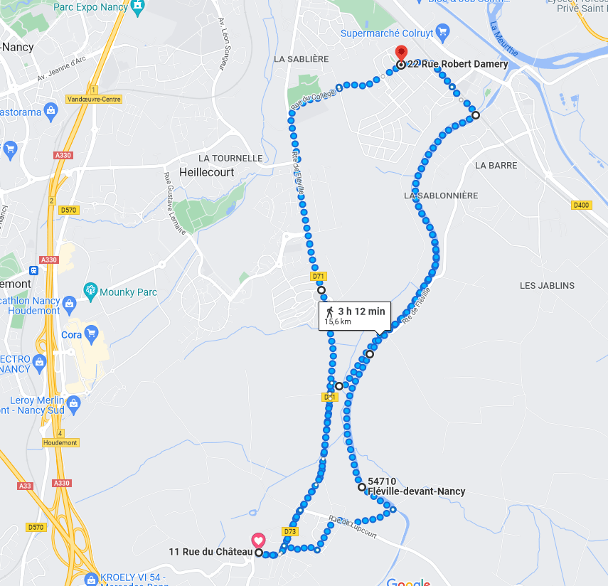 Randonnée de 15,6 km au départ du gîte